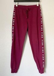 Pink Victoria’s Secret Logo Joggers XS