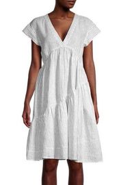 St Barths Jet Stripe Tiered Dress