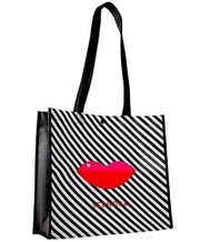 Sephora Beauty Limited Edition VIB Red Lips Tote Bag Black & White Stripe Sz OS