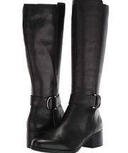 Naturalizer Black Leather Knee High Boots Size 10