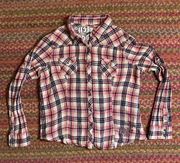 HARLEY DAVIDSON WOMENS PLAID BUTTON UP LONG SLEEVE SHIRT