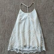 Lily White Cream Flowy Tank Top