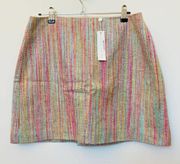 NWT Trina Turk Rico Multi Yucatan Tweed Silk Metallic Knit Mini Skirt Size 10