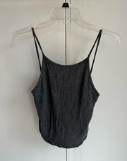 Brandy Melville  Gray Cropped Stretchy Tank One Size