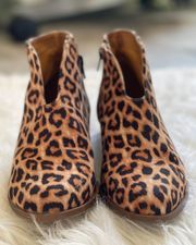 Size 7 Leopard ankle boots