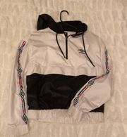 Black & White Quarter Zip Windbreaker