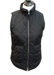 J. Crew Quilted Puffer Vest Black Size XSmall