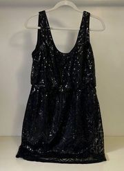 Jessica Simpson  Black Sequin Dress size 12