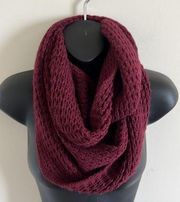 Cotton on knit infinity scarf burgundy knit one size O/S NWOT maroon