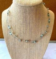 1756- Express Y2K choker minimalist wire and stationed beads necklace