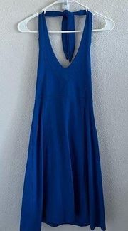 Patagonia Morning Glory Halter Dress Blue Nylon Spandex XS