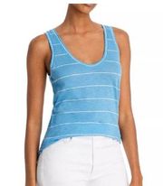 Vince. Skinny Blue and White Stripe Tank Top Size Medium