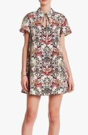 Moon River floral‎ flutter sleeve mini dress