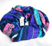 Loft Womens Multi-color Soft Scarf One Size