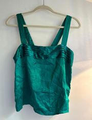 Vintage Emerald Green Silk Top