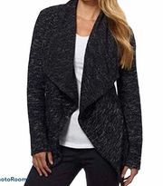 BCNI by Blanc Noir speckled drape front cardigan