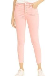 NWT J Brand Button Fly High Rise Jean Barley Pink