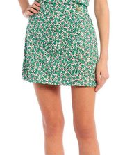 New With Tag  Green Junior’s Floral Print Mid Rise Skirt Size Small