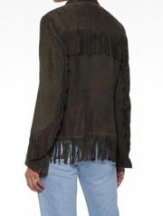 L’AGENCE Maybury Fringed Suede Jacket S