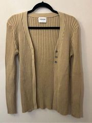 Callahan Glennon Ribbed Cardigan Ecru XL