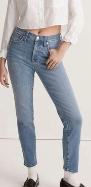 NEW Madewell Mid-Rise Stovepipe Jeans in Skyford Wash, 27