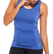 CALIA by Carrie Underwood Move Scrunched Seamless Tank Top XS Blue Periwinkle