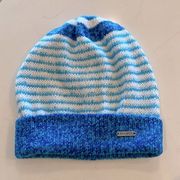 Hollister Knit Beanie Blue White Striped