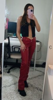 Revice Viper Red Leather Pants