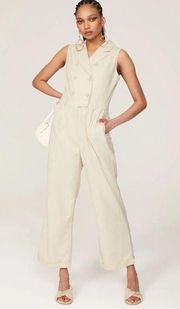 Paige Off White Arcana Jumpsuit Size 6 US $349