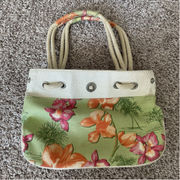 Caribbean Joe Handbag Canvas Tropical Print Floral