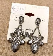 NWT C brand nickel free glitzy glamorous drop dangle bling bougie earrings