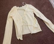 Free People Long Sleeve Open Top