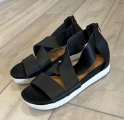 Universal Threads Universal Thread Platform Black Sandals Womens Size 9.5 Shoes Spring Summer Casu