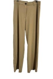 Bershka Womens Tan Trouser Wide Leg Size 10 New