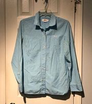 Vineyard Vines blue/white check button down shirt size 8