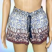 JOIE 100% Silk “Lindee” Boho shorts with elastic waist & Pockets. Size XXS. EUC