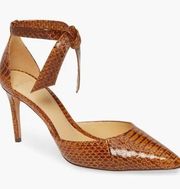 Alexandre Birman New Clarita Genuine Snakeskin Ankle Strap Pump size 40