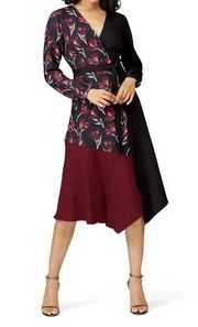 Slate & Willow Black Anissa Wrap Dress Size Medium $275