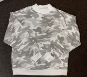 Camo Mock Neck Crewneck