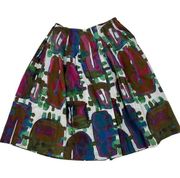 Piazza Sempione Womens Skirt Brushstroke Stretch Cotton Blend size IT 44 US 8