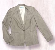 ANTONIO Melani Gray Blazer Size 8 Jacket Professional Structured Shoulder Pads