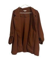 Andree by Unit Puff Brown Blazer Size 3X