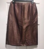 Alberto Makali shimmer iridescent pencil skirt