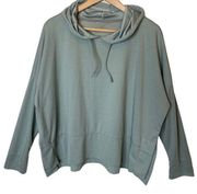 Mondetta Ottoman Hoodie Pullover Abyss Green Boxy Performance Luxury size Large