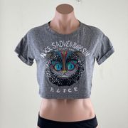 Choies Cheshire Cat Crop Top in Grey