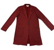 Philosophy Women's Red & Black Houndstooth Blazer Jacket Size Small