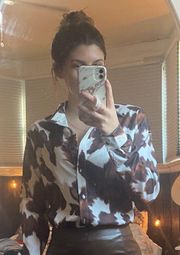 Cow Print Blouse