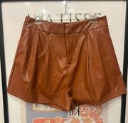 VEGAN LEATHER SHORTS