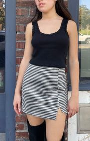Checkered mini skirt sz xs