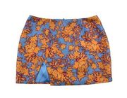 White Fox Boutique - Mini Skirt in Orange and Blue